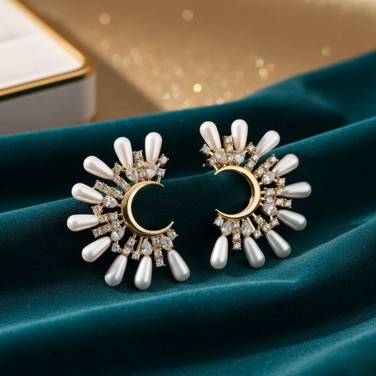 Pearluxe Gold Earrings