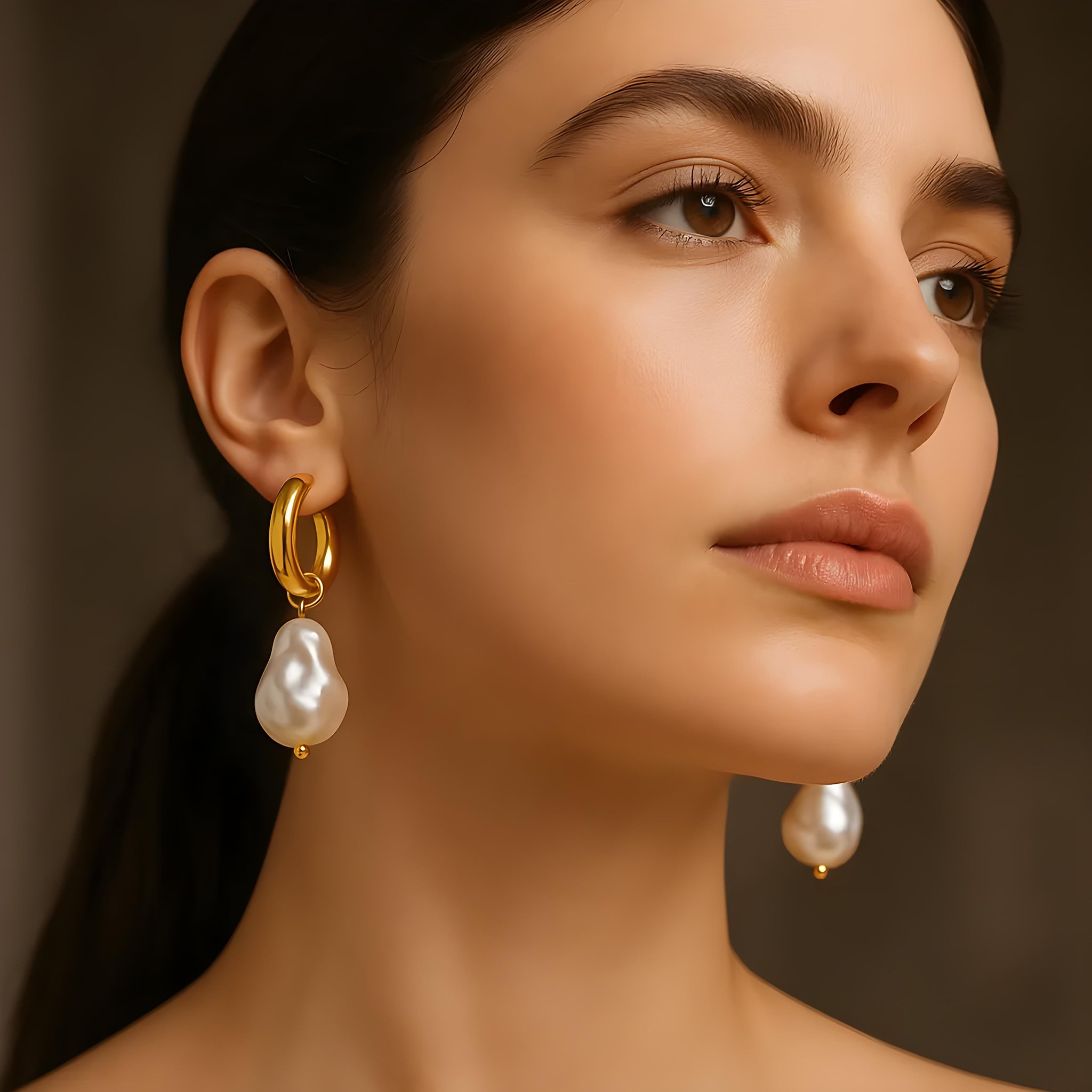 Aurelia Pearl Hoops